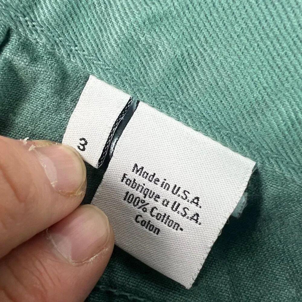 VTG Calvin Klein Jean's Juniors 26x31* Straight Green Faded Denim USA Made Tag 3